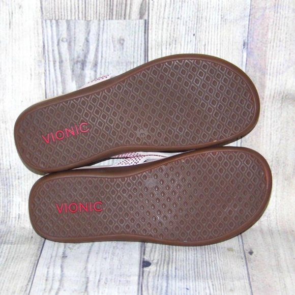 VIONIC Tide Rhinestone Lavender Thong Sandals Womens Size 8 - Picture 2 of 7